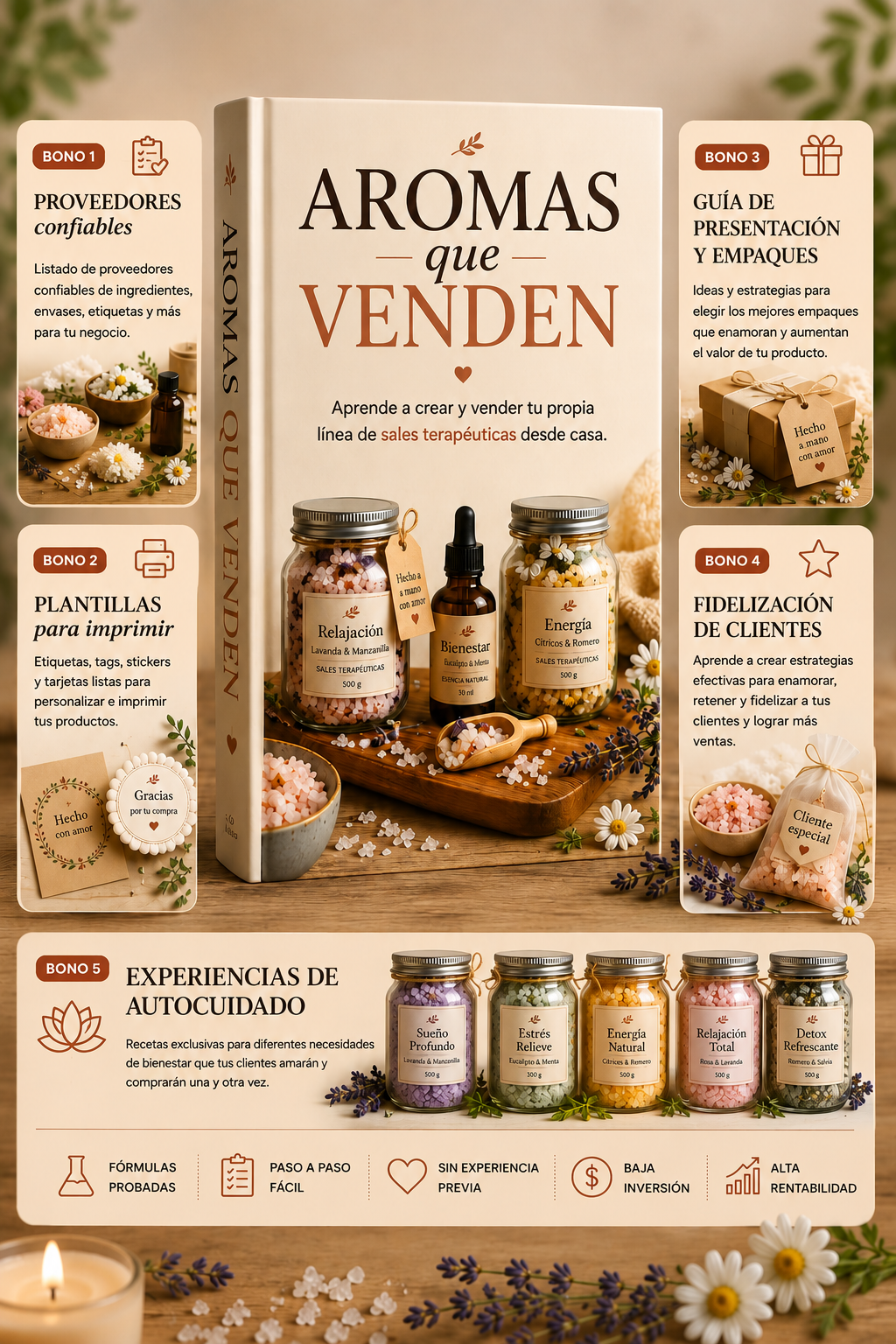 Mockup oferta de lanzamiento Aromas que Venden