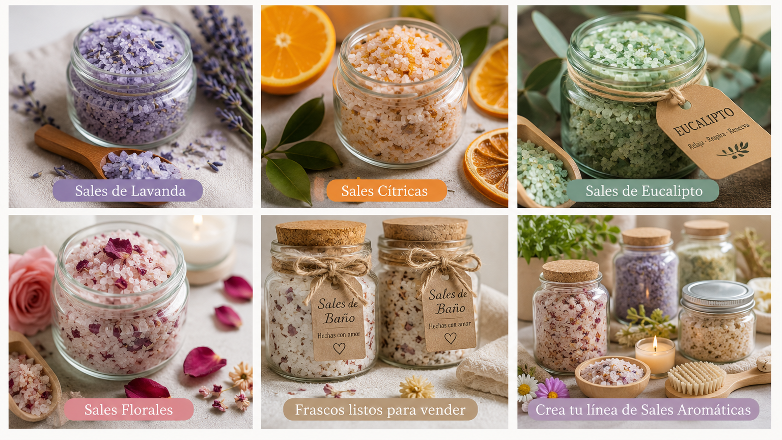 Galería de creaciones de sales aromáticas